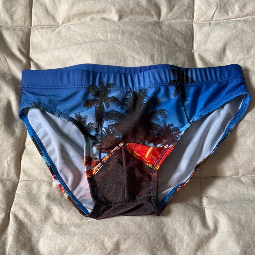 Poolboy Tropical Print Swim Briefs Small